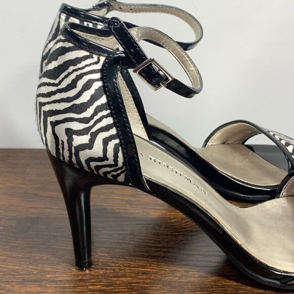 Dana Buchman Women's Majorca Zebrasin Ankle Strap Gladiator Heels Black Size 7 - Picture 8 of 8